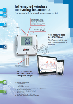 PRODUCT SHEET - LoRa Sensors