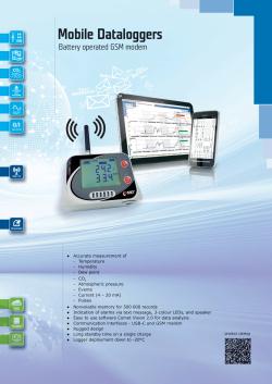 Catalogue Sheets - COMET GSM Data Loggers