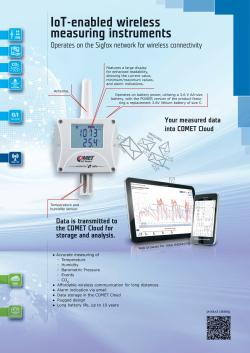 Catalogue Sheets - COMET Sigfox Sensors