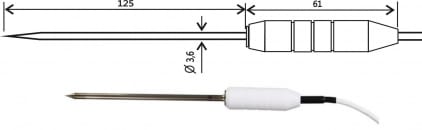 Temperature probe 2061-250/0, without connector, cable 10 meters